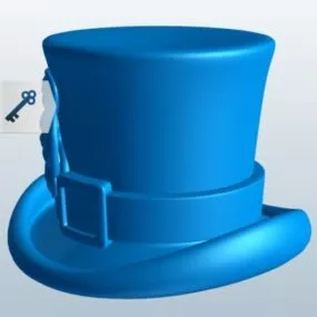 Top Hat Vintage Fashion 3d model