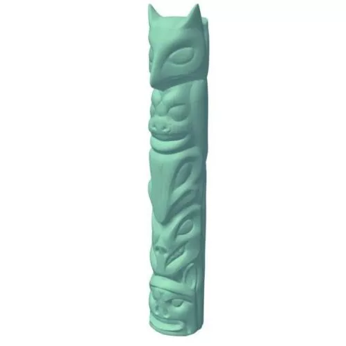 Cylinder Column Carved Style 3d model