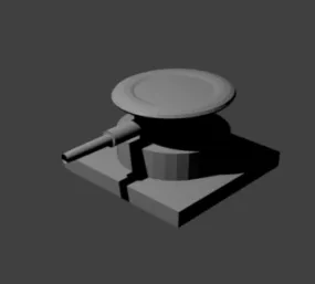 Military Tower Defense Turret 3d model