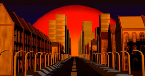 Simple Town 3d model Simple Town 3d model
