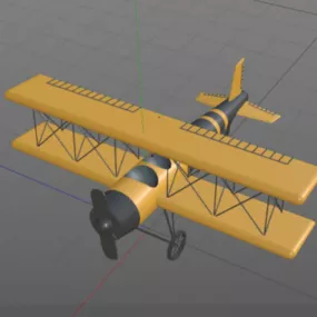Vintage Airplane Toy 3d model