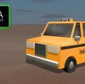 Toy Shaped Taxi Car 3d model