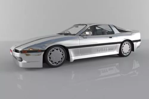 Silver Toyota Supra Car 3d model Silver Toyota Supra Car 3d model