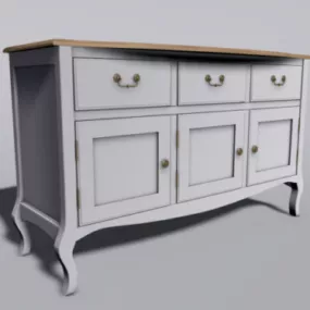 Traditional Dresser Unit 3d model