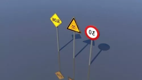 Traffic Signs Collection 3d model Traffic Signs Collection 3d model