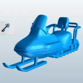 Trail Snowmobiles Vehicle 3d model