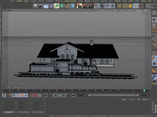 Train Station Building 3d model Train Station Building 3d model