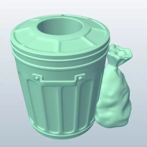 Iron Trash Can 3d model Iron Trash Can 3d model