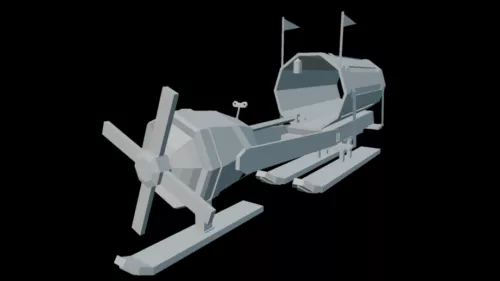 Trash Snow Wagon 3d model Trash Snow Wagon 3d model