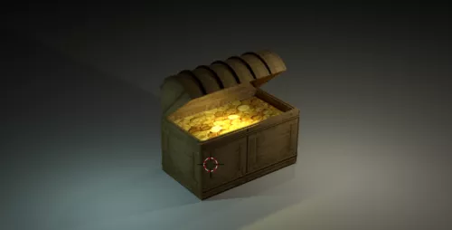 Treasure Box Of Gold 3d model