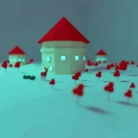 Lowpoly Tree Castle 3d model