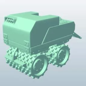 Trench Roller Vehicle 3d model