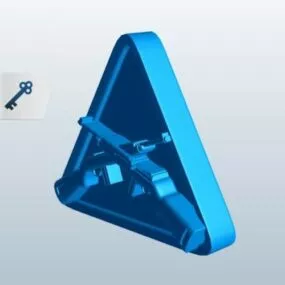 Triangle With Gun Medal 3d model