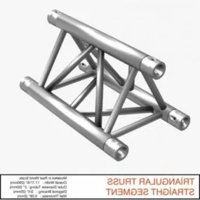 Triangular Truss Straight Segment Structure 3d model