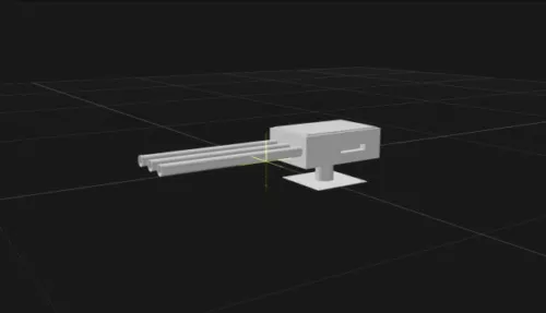 Ak47 Rifle Gun With Hand 3d model