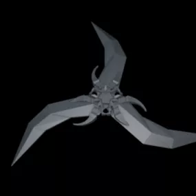 Triple Ninja Star Weapon 3d model