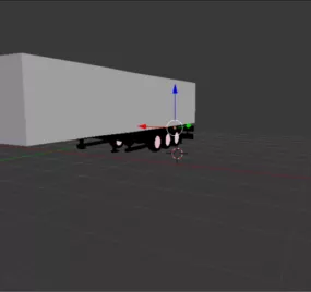 Truck Trailer Vehicle Lowpoly 3d model