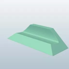 Truncated Pyramid Bench Furniture 3d model