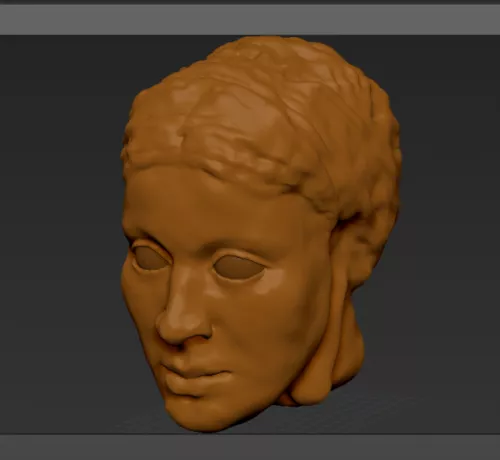 Futuristic Vr Goggles With Head Mannequin 3d model