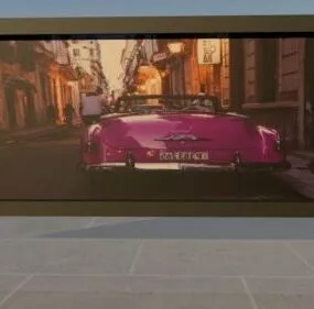 Television With Stand 3d model