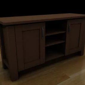 Two Door Tv Stand Unit 3d model
