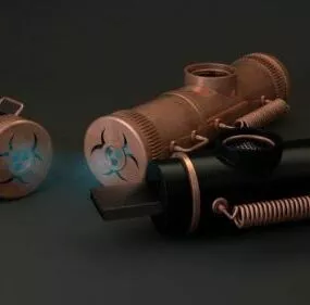 Canon Shaped Usb Flash Drive 3d model