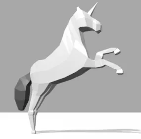 Unicorn Lowpoly Sculpt 3d model