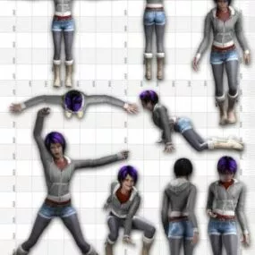 Ashley Girl Character 3d model