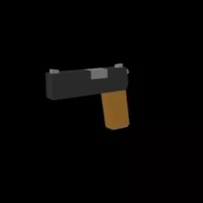 Lowpoly Colt Gun 3d model