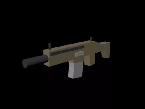 Silenced Machine Gun Mp5sd 3d model