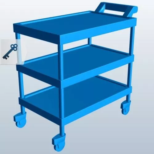 Simple Cart With Bicycle Wheels 3d model