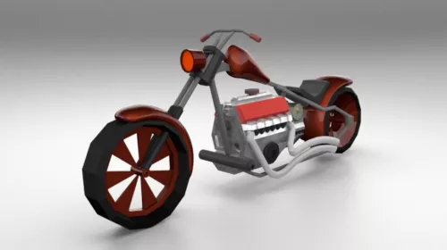 Chopper Bike Concept 3d model