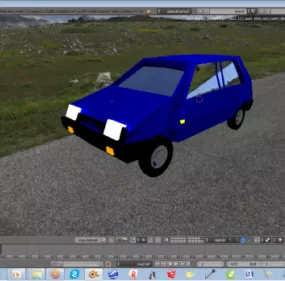 Vaz-1111 Lowpoly Car 3d model