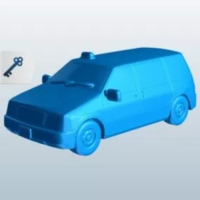 Van Taxi Lowpoly 3d model