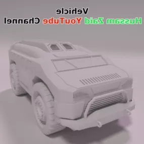 Sci-fi Vehicle Lowpoly 3d model