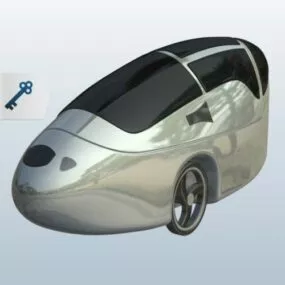 Modern Velomobile Design 3d model
