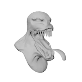 Venom Head Sculpture 3d model