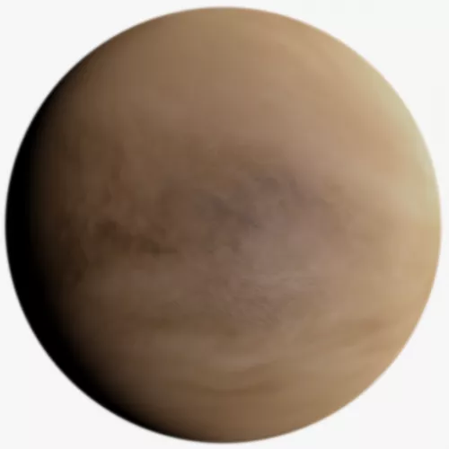 Alien Planet And The Moon 3d model