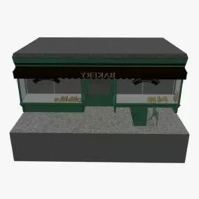 Food Bakery Shop 3d model