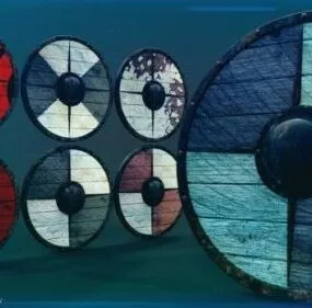 Scandinavian Viking Shields 3d model