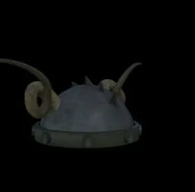 Rustic Viking Helmet 3d model
