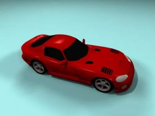 Viper Red Car 3d model Viper Red Car 3d model