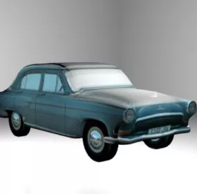 Volga Gaz Russian Car 3d model