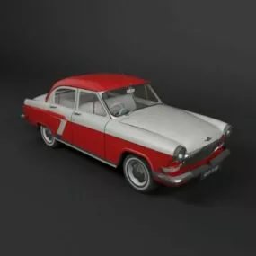 Volga Gaz M21 Vintage Car 3d model