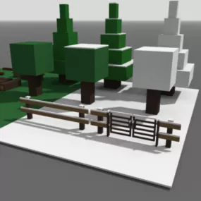 Game Voxel Nature Pack 3d model