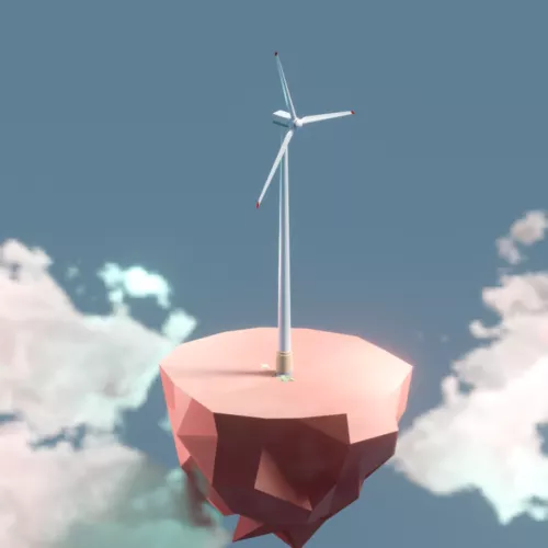 Electric Wind Turbine 3d model
