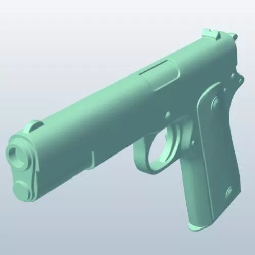 Old Beretta 92 Pistol 3d model