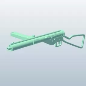 Wwii Submachine Printable 3d model