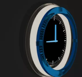Technical Wall Clock 3d model