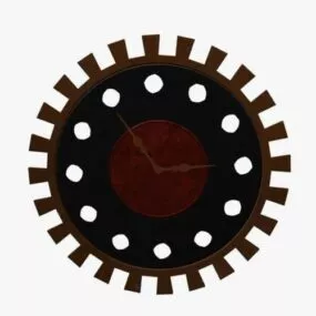 Wooden Wall Clock Decorative 3d model